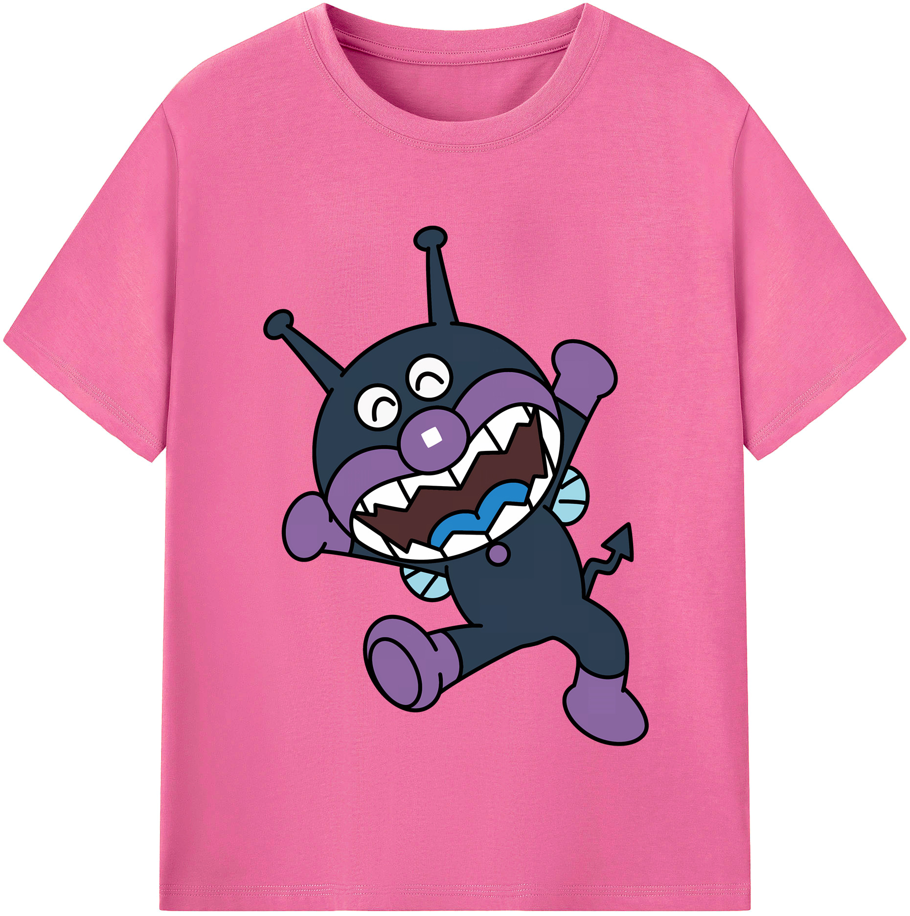 （画像用） アンパンマン Anpanman レディースカジュアルプリントTシャツ（綿100％）